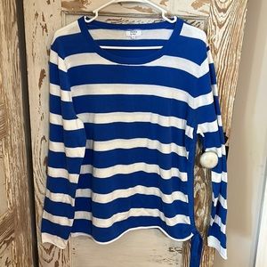 Crown & Ivy Women’s Long Sleeve Striped Sweater